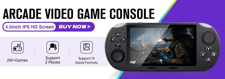 GB350 Handheld Game Player 3.5Inch IPS Screen Built-in 64G 20000+ Games Linux System Portable Retro Video Game Console For PS1