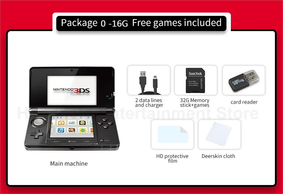 Original 3DS 3DSXL 3DSLL Game Console handheld game Console Free Games for Nintendo 3DS