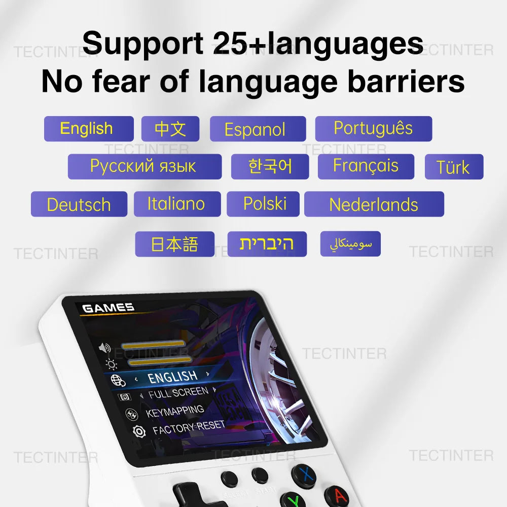 GB350 Handheld Game Player 3.5Inch IPS Screen Built-in 64G 20000+ Games Linux System Portable Retro Video Game Console For PS1