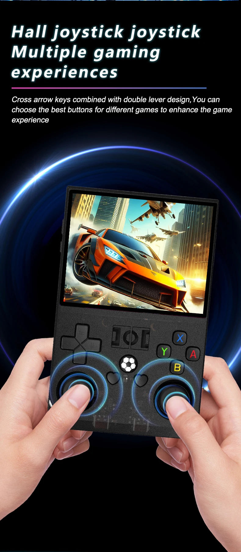 Open Source R36PRO Handheld Game Console Linux System 3.5inch HD Screen 4000mAh Play 6h 1GB+8GB RAM, Support TFcard 64GB 128GB