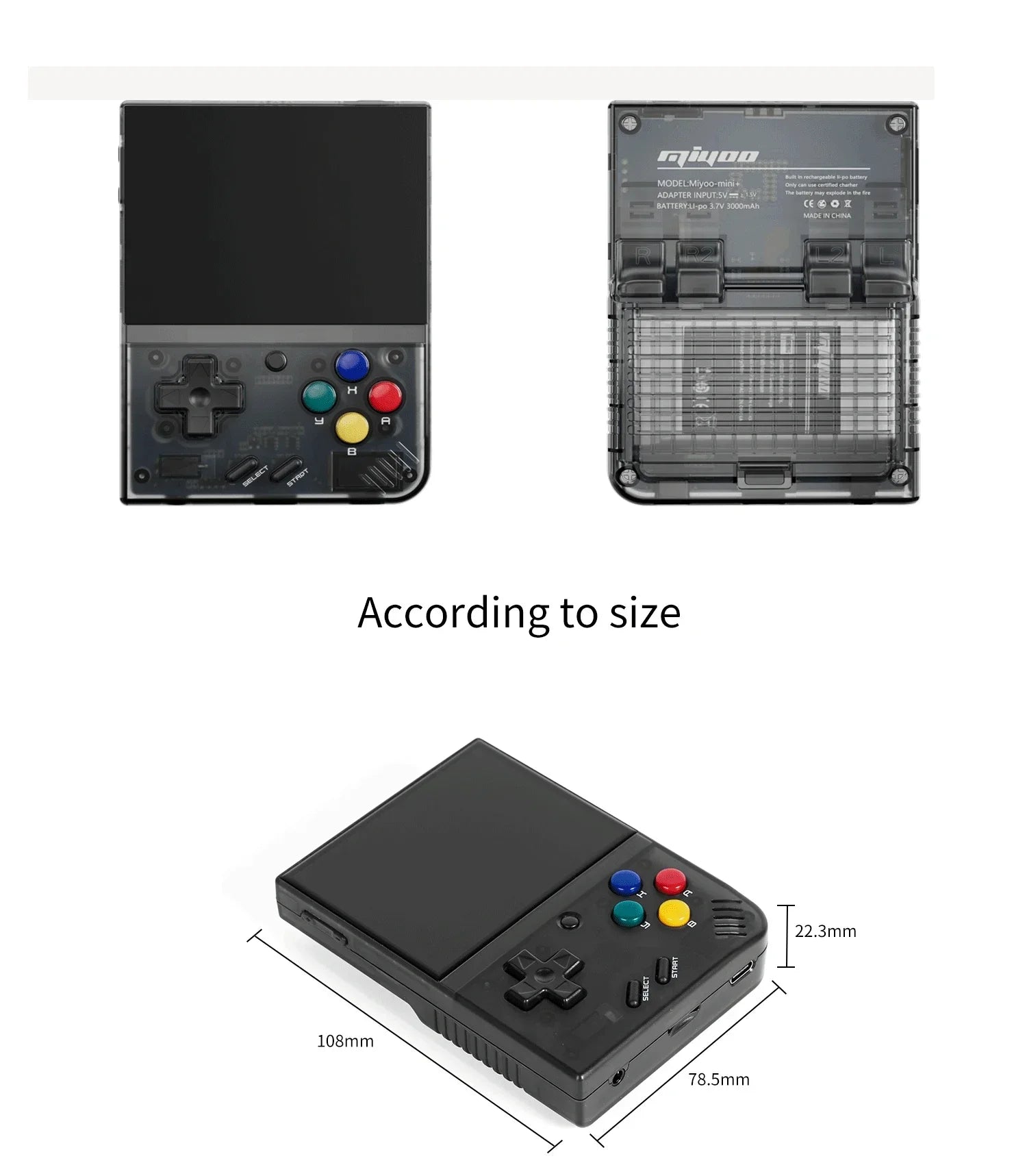 MIYOO Mini Plus Portable Retro Handheld Game Console V2 Mini+ 3.5 Inch IPS Screen Classic Video Game Console Linux System Gift