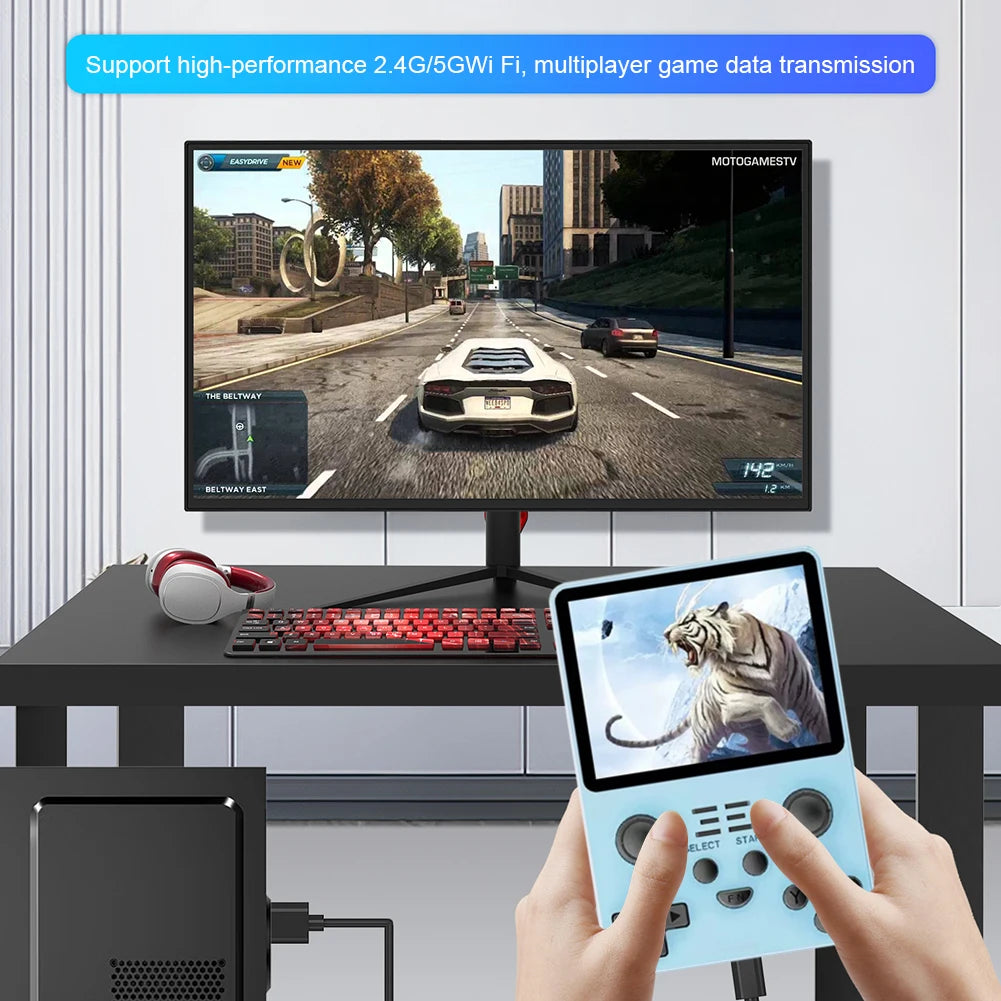RGB20S Retro Game Console 3.5 Inch IPS Screen Portable Video Game Mini Portable 3500mAh Type-C for MAME/N64/GBA/FC Simulator