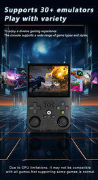 Open Source R36PRO Handheld Game Console Linux System 3.5inch HD Screen 4000mAh Play 6h 1GB+8GB RAM, Support TFcard 64GB 128GB