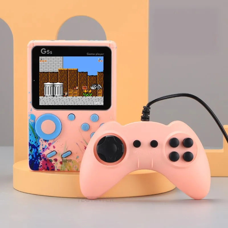 Video Game Console Mini Portable Retro TV Handheld Game Player Built-in 500 Games LCD Screen AV Output Support 2 Player Gamepad