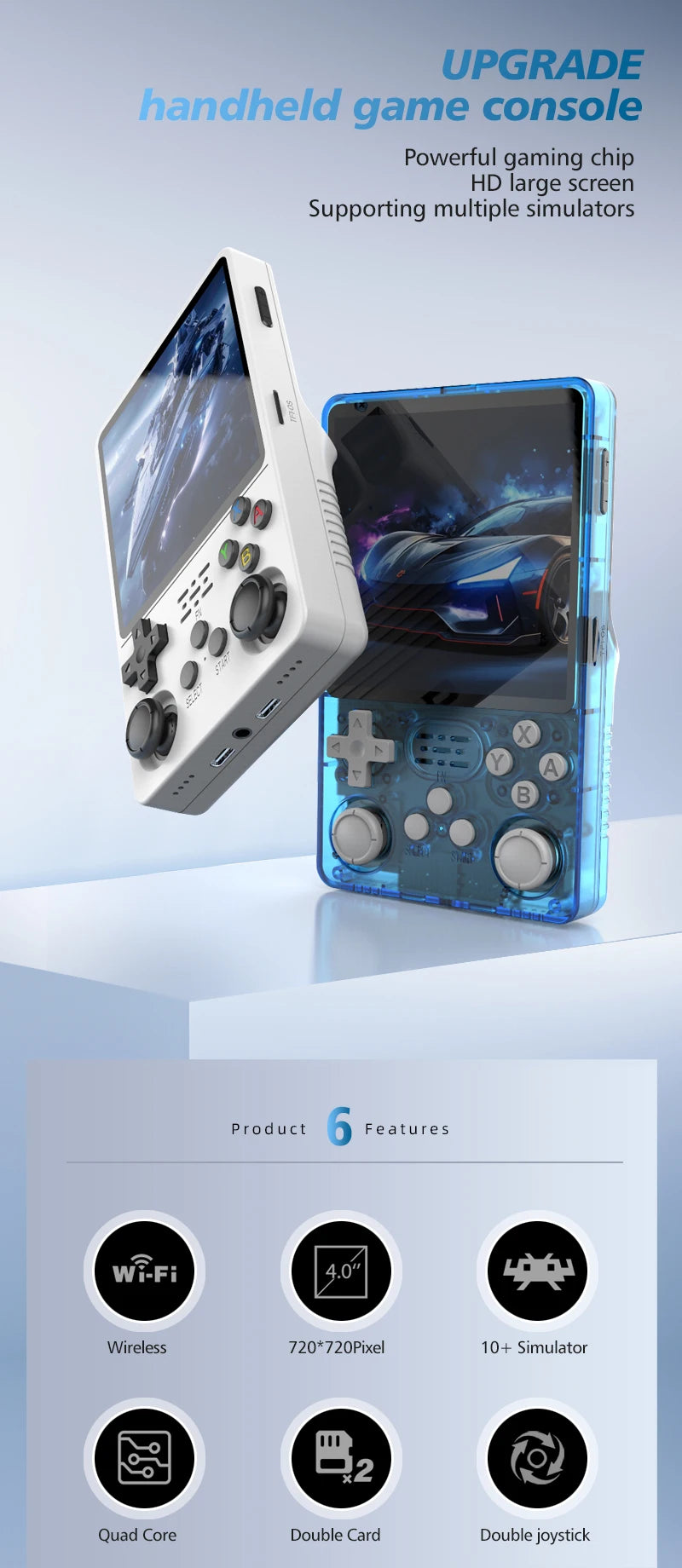 R36S PLUS Handheld Retro Game Console R36plus R36S 4.0" IPS Screen WIFI Portable Pocket Video Game Player Open Source Kid Gifts