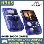 K36S Retro Handheld Game Console 128G Mini Portable 3.5-Inch IPS Screen Video Game Consoles 64G Linux Pocket Game Player Gifts