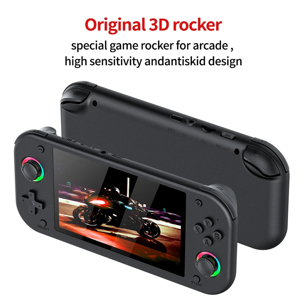 M26 Handheld Game Console Kids Gifts 5.1Inch 64GB IPS Screen 3D Retro Handheld Game Console with 20000 Games