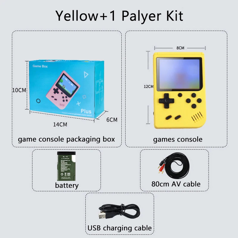 Retro Portable Mini Handheld Video Game Console 8 Bit 3.0 Inch Color LCD Kids Color Game Player Built in 500 Games