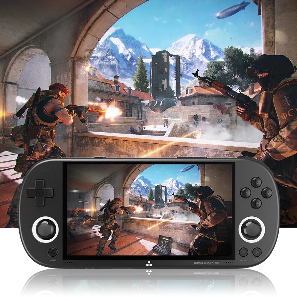 TRIMUI Smart Pro Video Game Console for Kids Adult 4.96 Inch Screen Linux Pocket Double Joystick Handheld Game Player Console