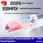 E6 MAX Game Console 5Inch 1280*720 DPI IPS Touch Screen 5000mAh Hall Joystick Handheld Game Consoles Support Projection Custom