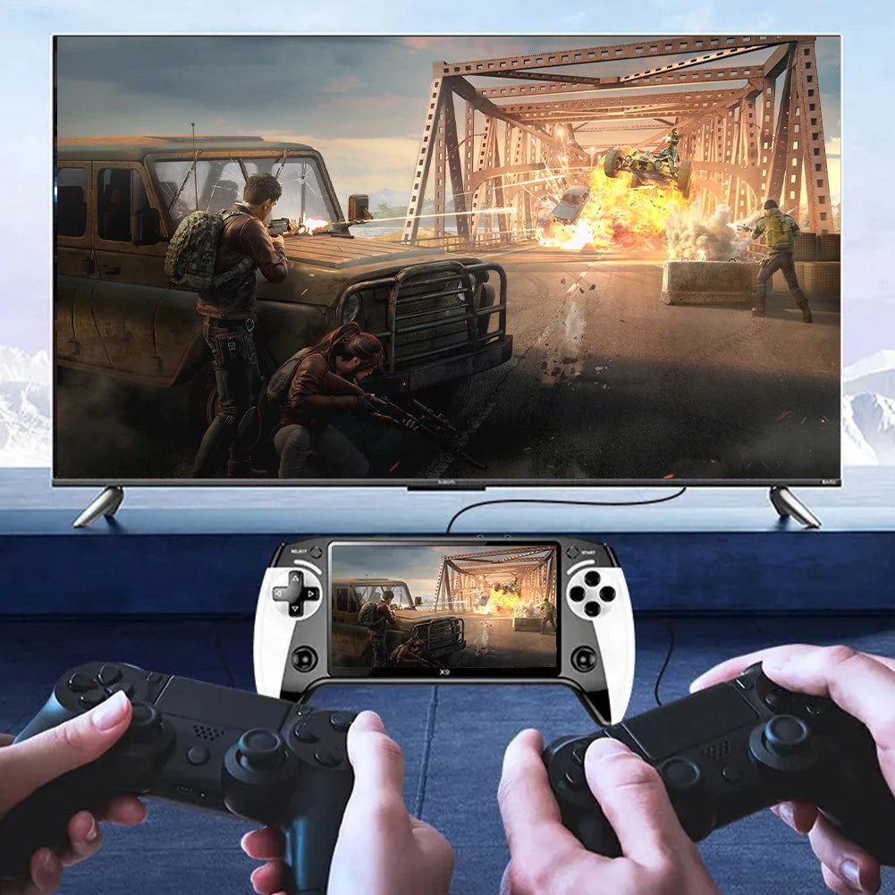 X9 Retro Handheld Video Game Console 1500mAh 5.5-inch IPS Screen Mini Portable Handheld Video Player 1GB-128GB Type-C