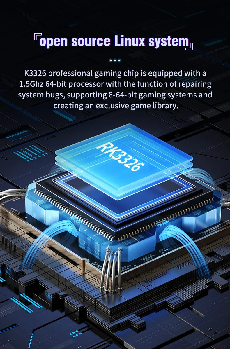 Newest Retro XF35H Handheld Video Game Console Portable 3.5 Inch IPS Screen  Preloaded Games Linux System Pocket Player 128GB